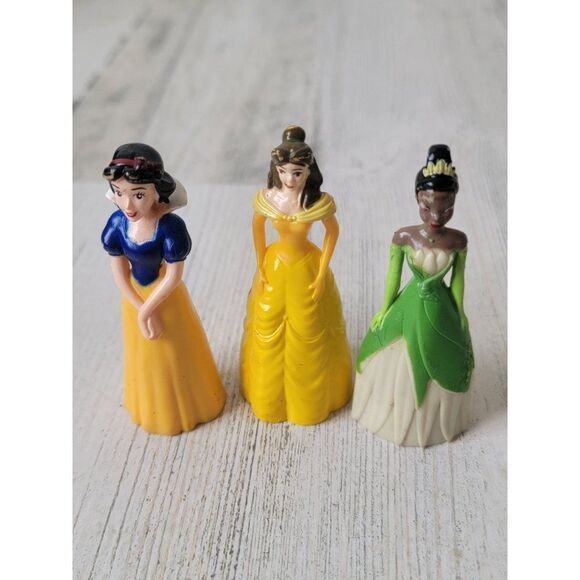 Snow White Bell beauty Beast Tiana princess frog set Disney Pixar toy - Picture 1 of 12